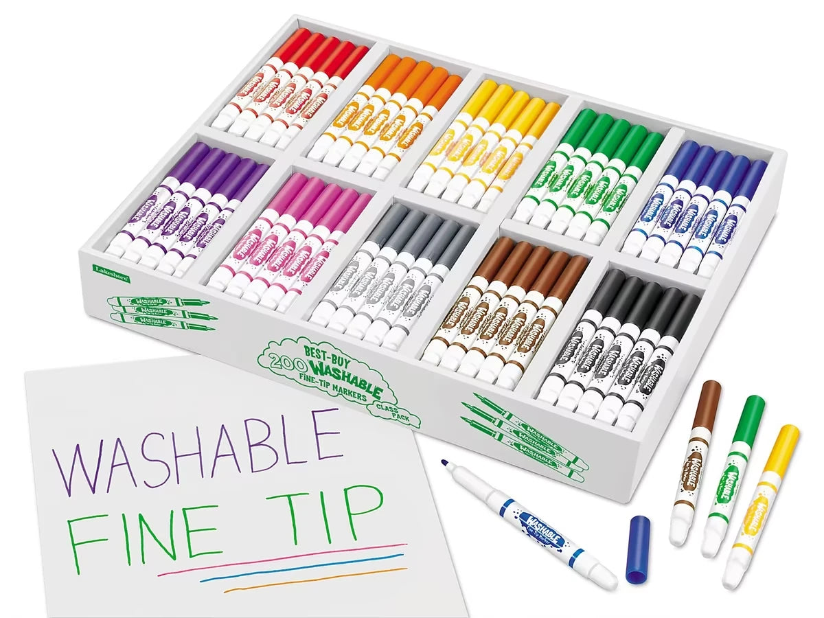 Best-Buy Washable Fine-Tip Markers - Class Pack - US 4051