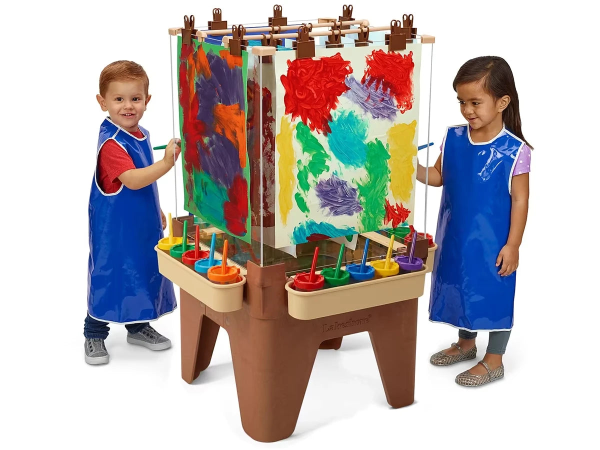 Toddler Indoor/Outdoor Painting Center for 4 - Natural Colors - US 3473