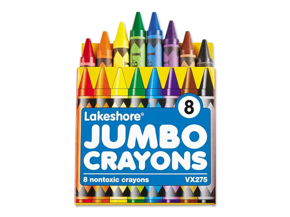 Lakeshore 8-Color Jumbo Crayons - Student Pack - US 3566