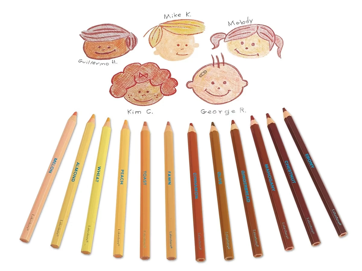 People Colors® Jumbo Colored Pencils - Set of 12 - US 1218