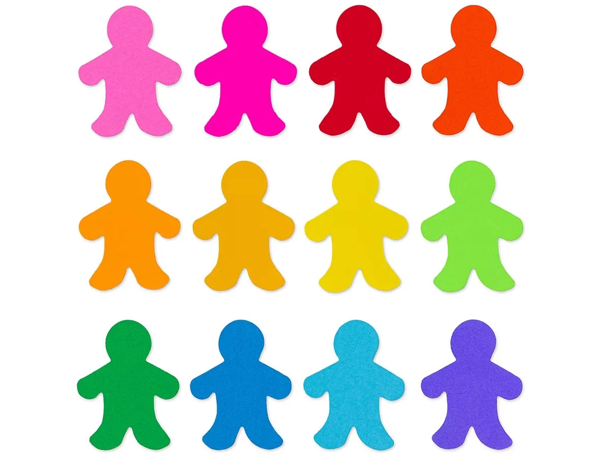 Colorful People Shape Mini Accents - US 3295