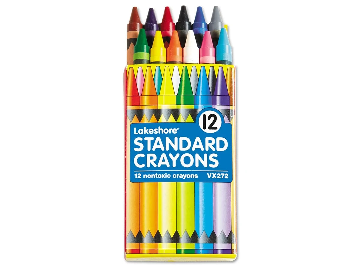 Lakeshore 12-Color Standard Crayons - Student Pack - US 1901