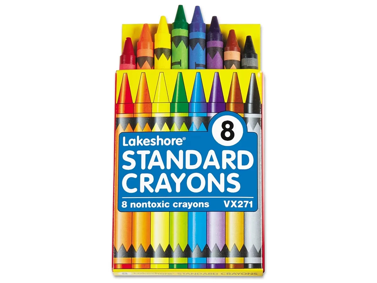Lakeshore 8-Color Standard Crayons - Student Pack - US 6996