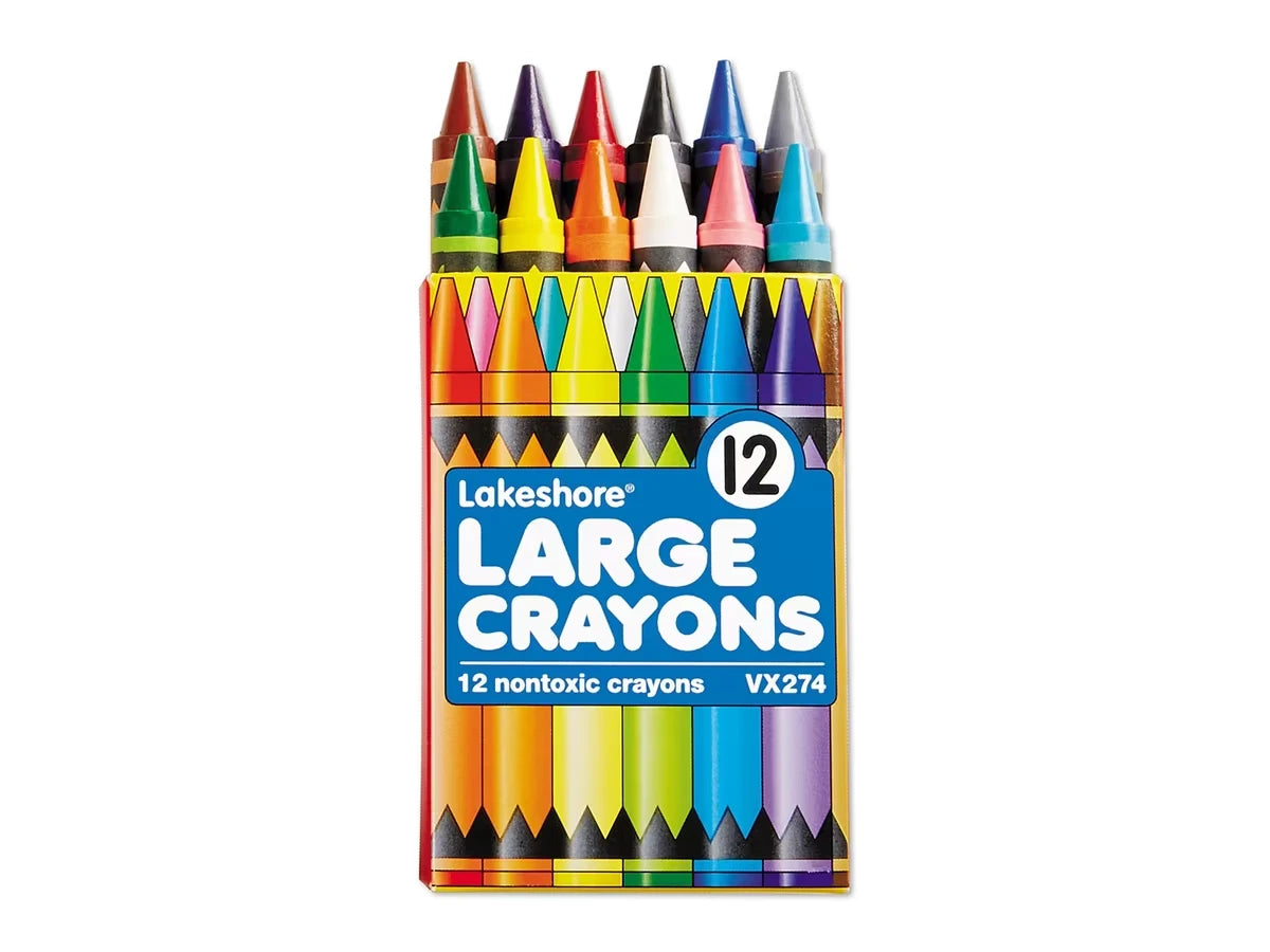 Lakeshore 12-Color Large Crayons - Student Pack - US 2534