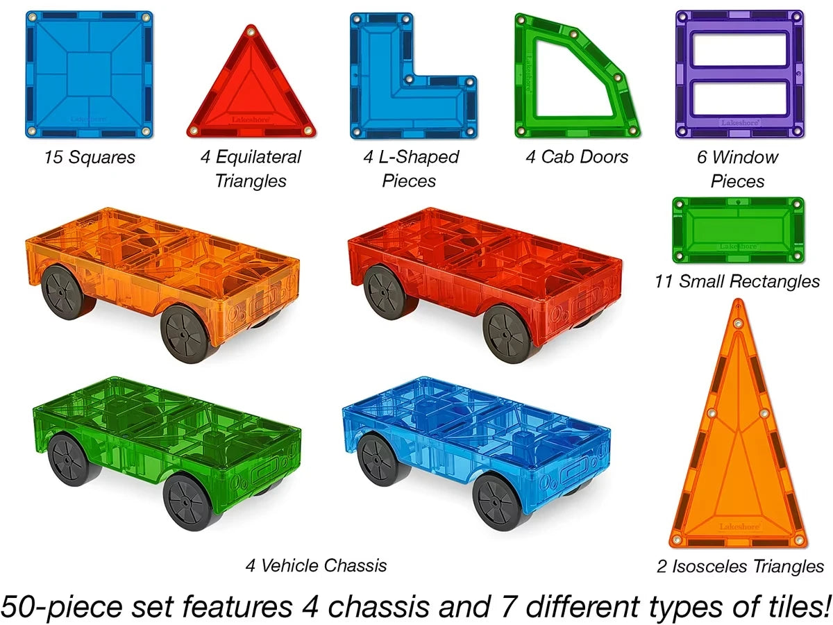Magnetic Wonder Tiles® - Vehicle Builder - US 8372