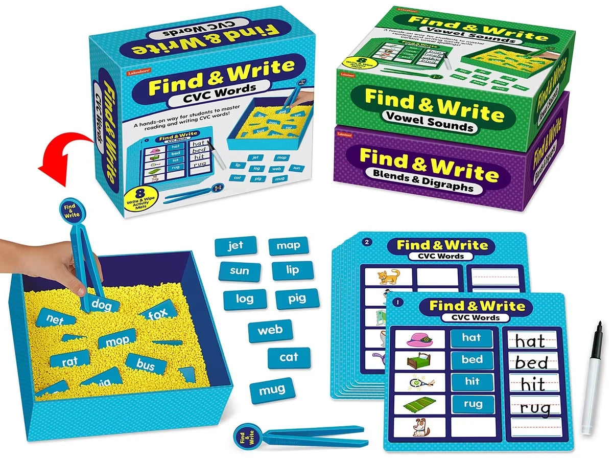 Find & Write Phonics Activity Centers - Complete Set - US 7279