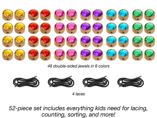 Wooden Lacing Jewels - US 1624