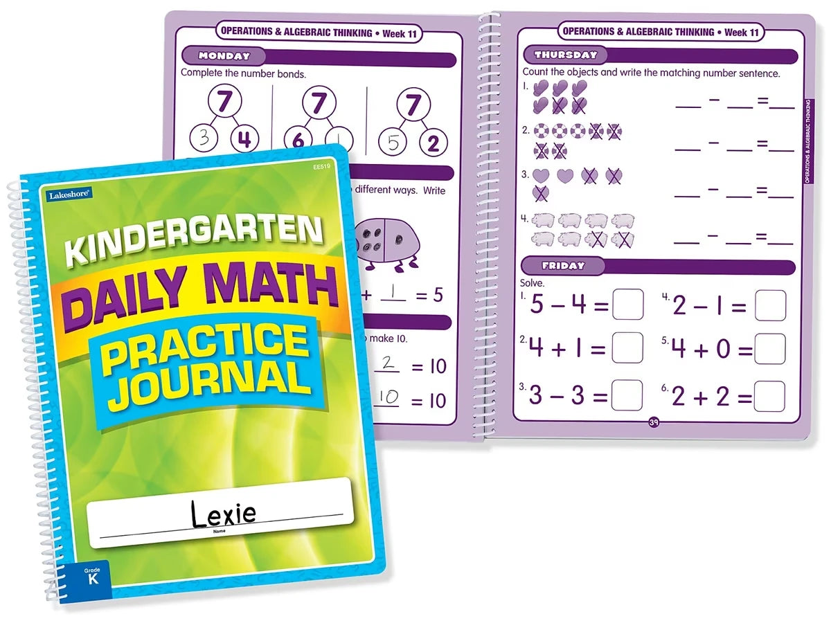 Daily Math Practice Journal – Kindergarten - US 9376