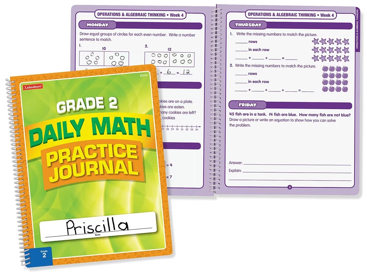 Daily Math Practice Journal - Gr. 2 - US 5341