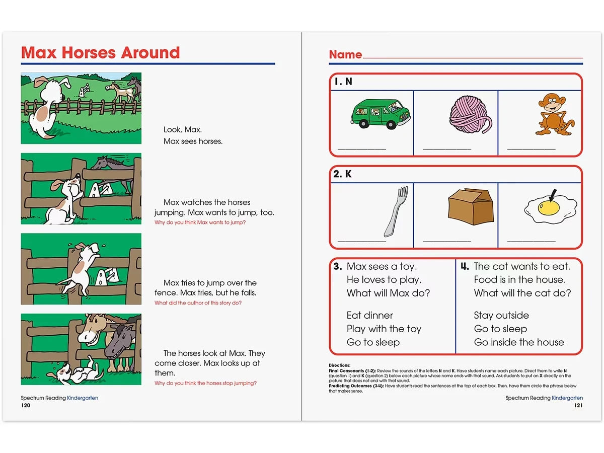 Spectrum® Reading Workbook - Kindergarten - US 8511