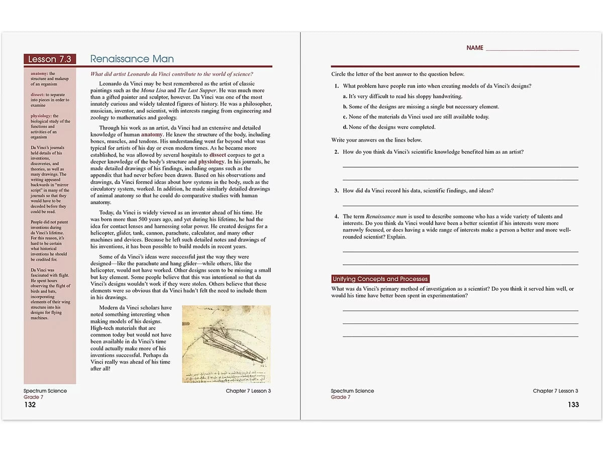 Spectrum® Science Workbook - Gr. 7 - US 9081
