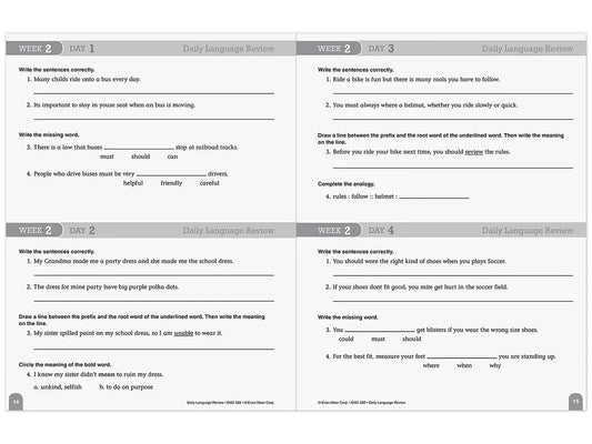 Daily Language Review Workbook - Gr. 4 - US 4565