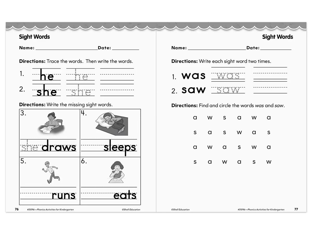 Phonics for Kindergarten Workbook - US 5145