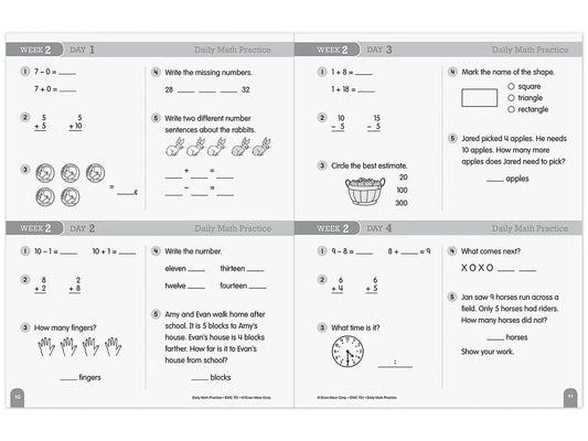 Daily Math Practice Workbook - Gr. 2 - US 1699