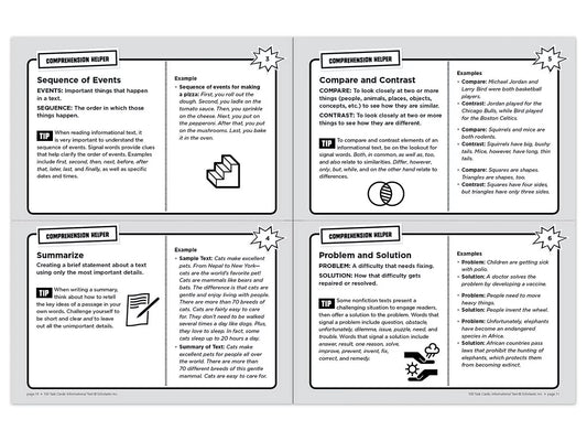 Informational Text 100 Task Cards Workbook - US 6042