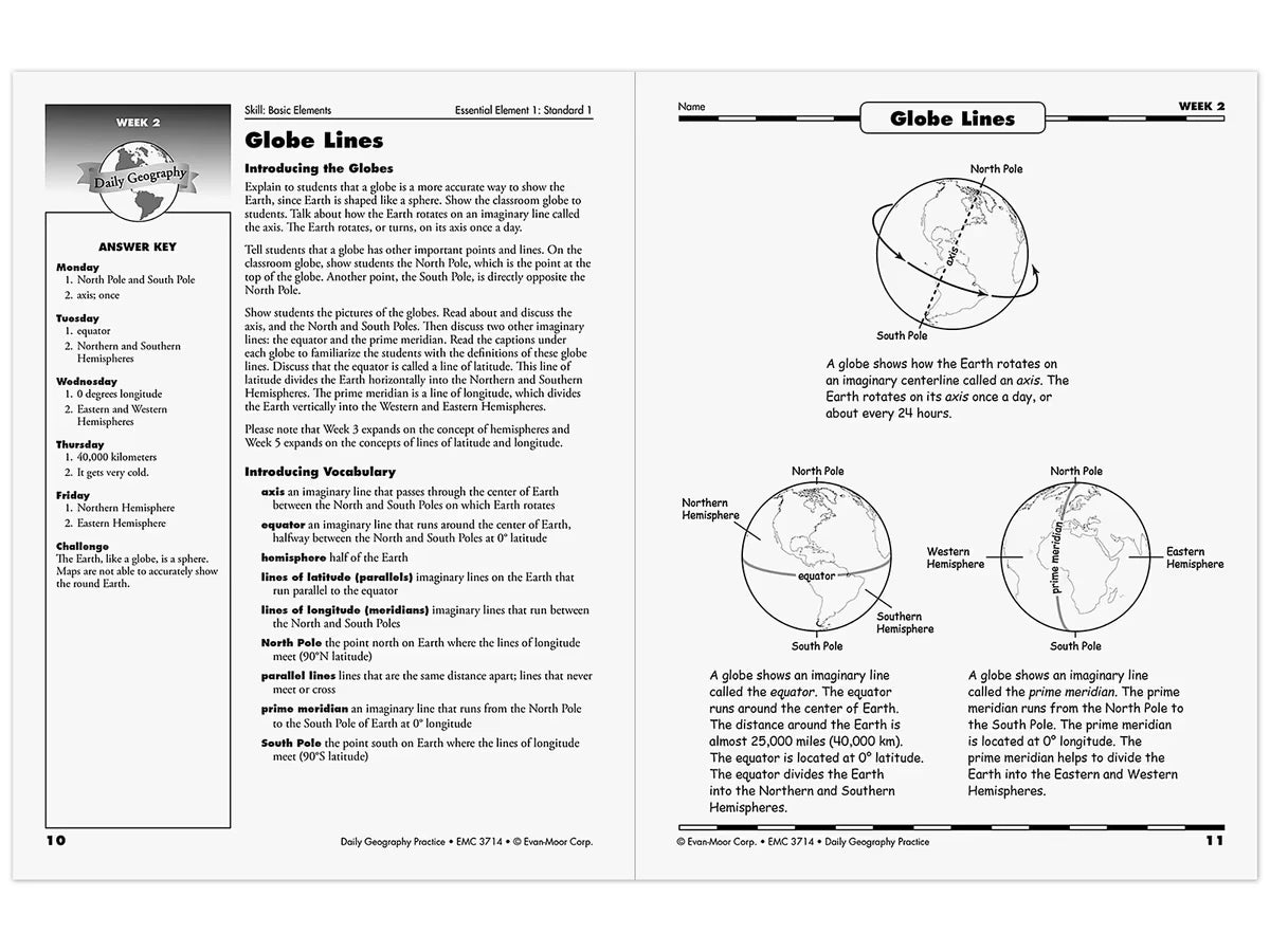Daily Geography Practice Workbook - Gr. 5 - US 9418
