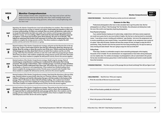Daily Reading Comprehension Activities Workbook - Gr. 7 - US 2142