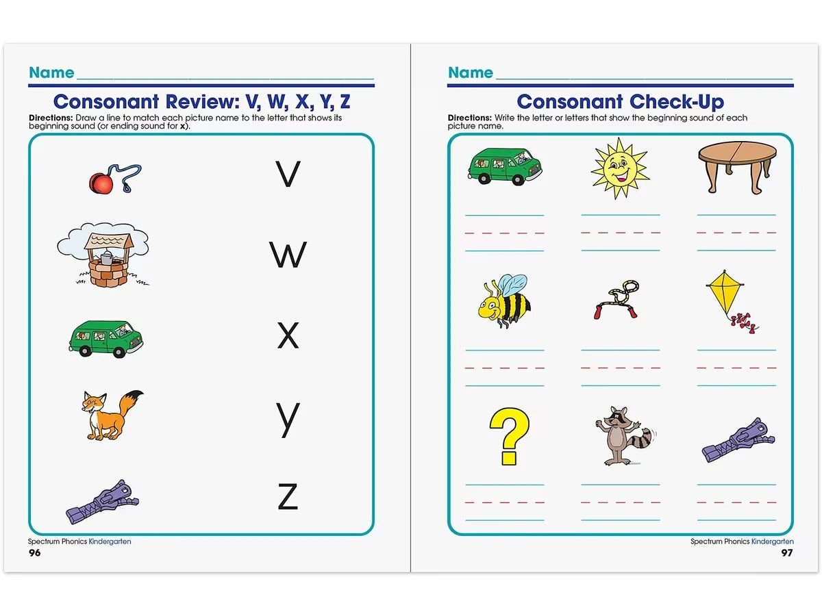 Spectrum® Phonics Workbook - Kindergarten - US 6878