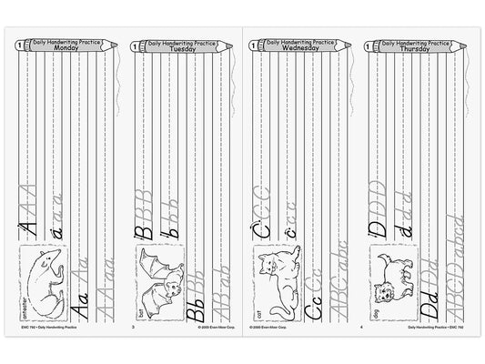 Modern Manuscript Daily Handwriting Practice Workbook - US 9040