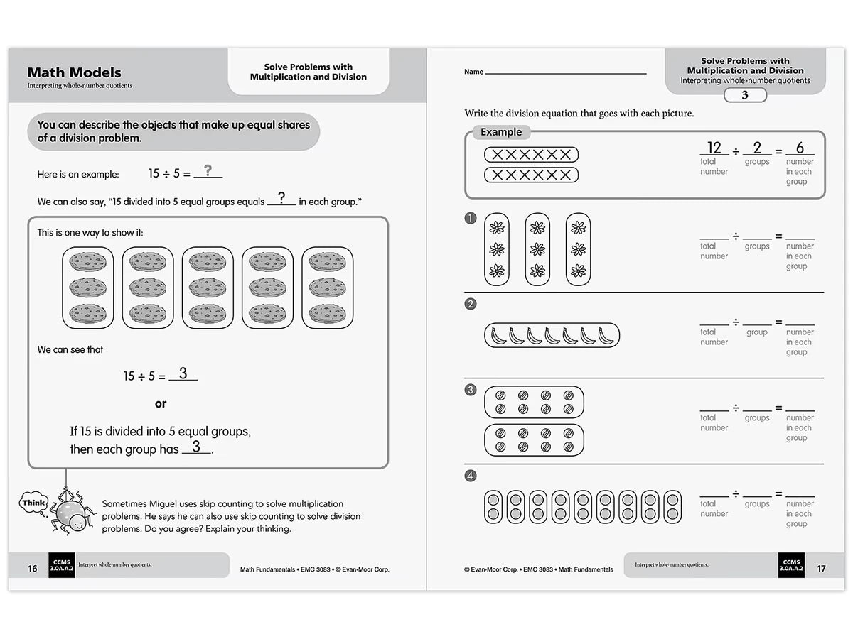Math Fundamentals Workbook - Gr. 3 - US 6313