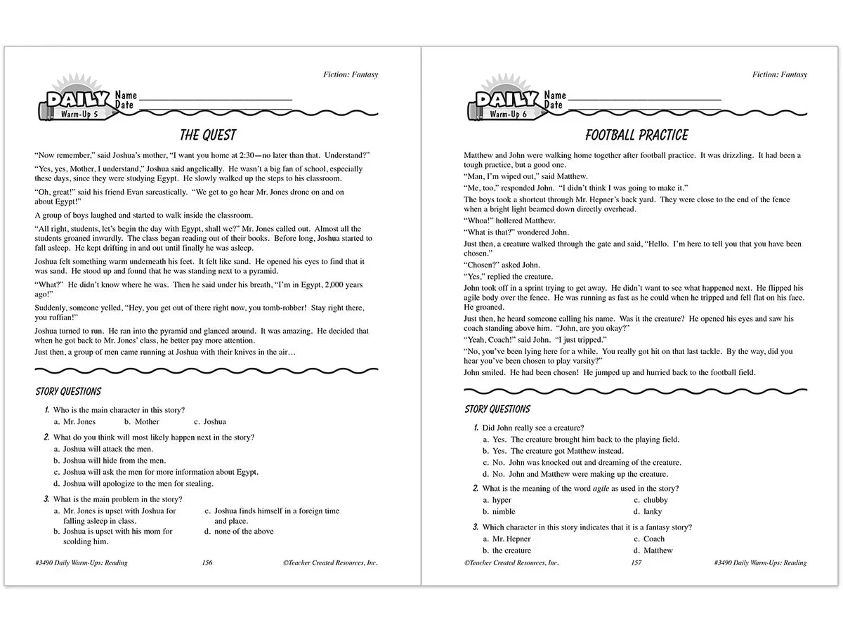 Reading Daily Warm-Ups Workbook - Gr. 4 - US 2330