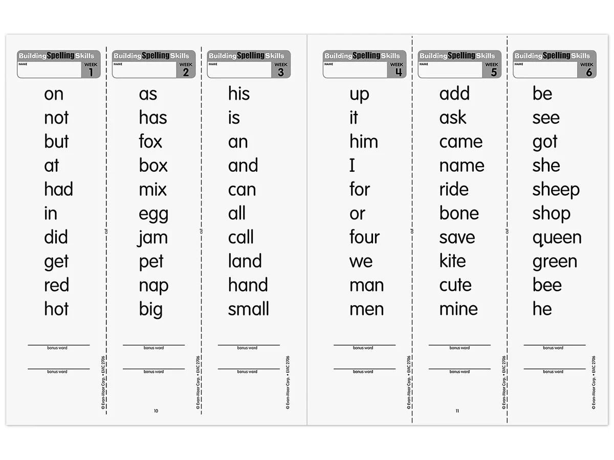 Building Spelling Skills Workbook - Gr. 2 - US 4624