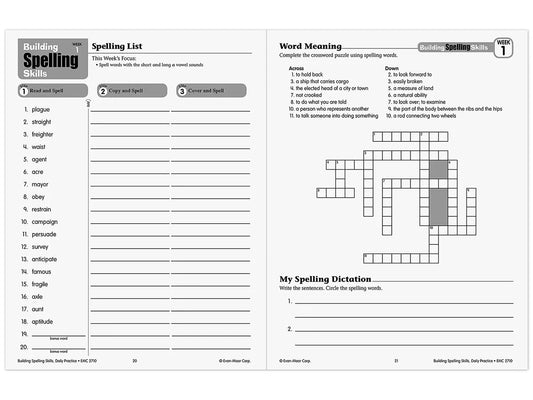 Building Spelling Skills Workbook - Gr. 6 - US 2495