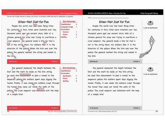 Daily Paragraph Editing Workbook - Gr. 4 - US 4037