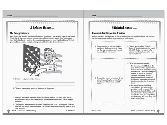 Comprehension and Critical Thinking Workbook - Gr. 6 - US 7598