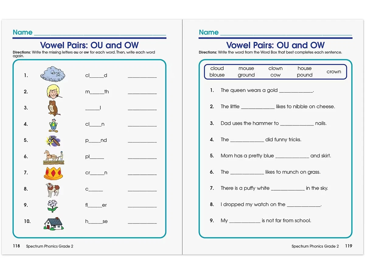 Spectrum® Phonics Workbook - Gr. 2 - US 9620