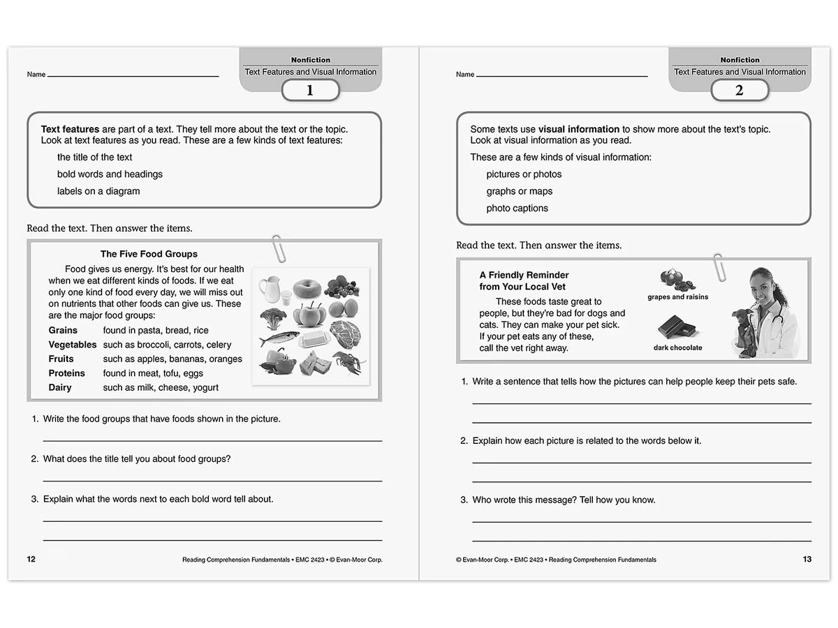 Reading Comprehension Fundamentals Workbook - Gr. 3 - US 7718