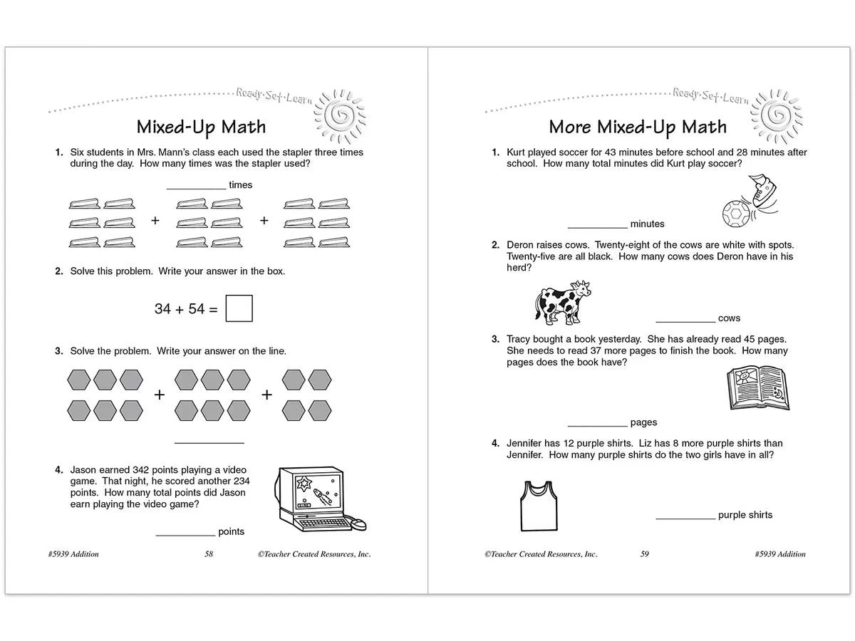 Addition Workbook - US 7287