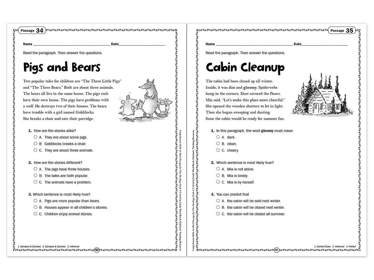 Comprehension Skills Workbook - Gr. 2 - US 7586