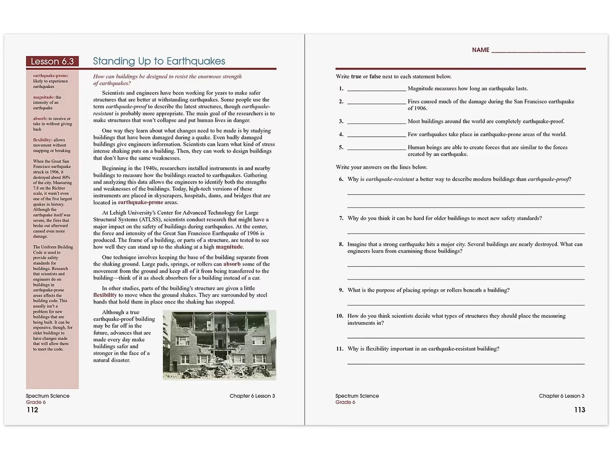 Spectrum® Science Workbook - Gr. 6 - US 5126