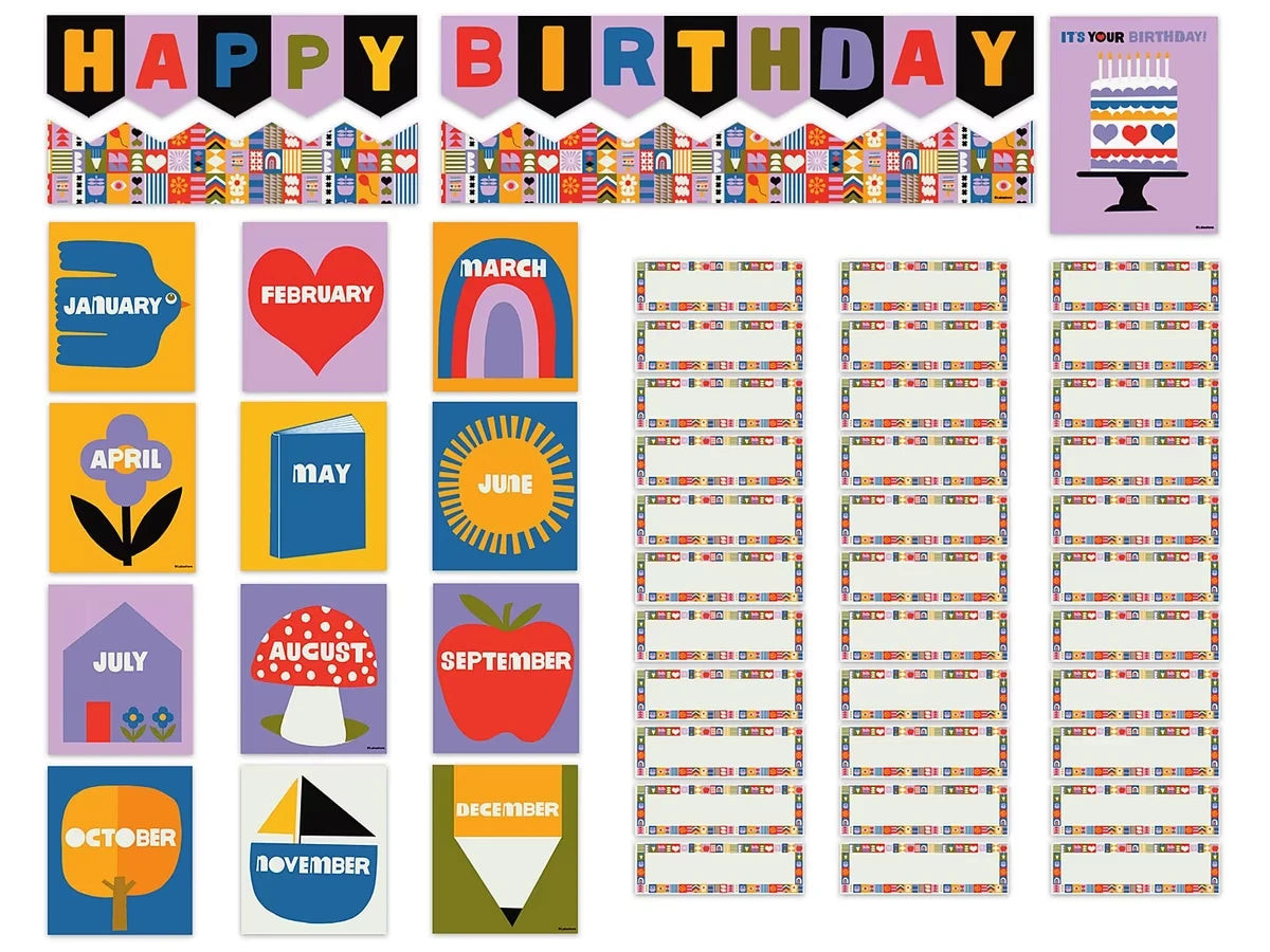 Lisa Congdon Birthday Bulletin Board Set - US 9702