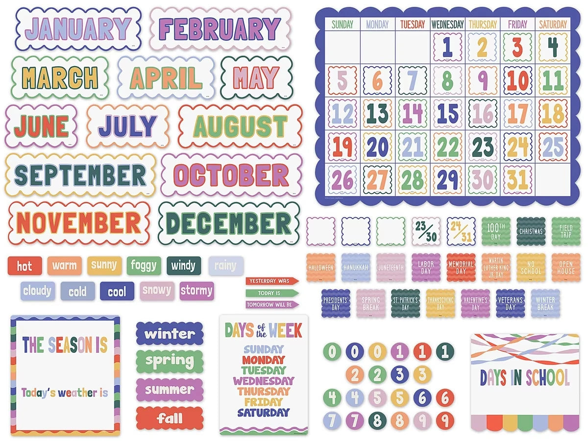 Color Crush Calendar Bulletin Board Set - US 5127
