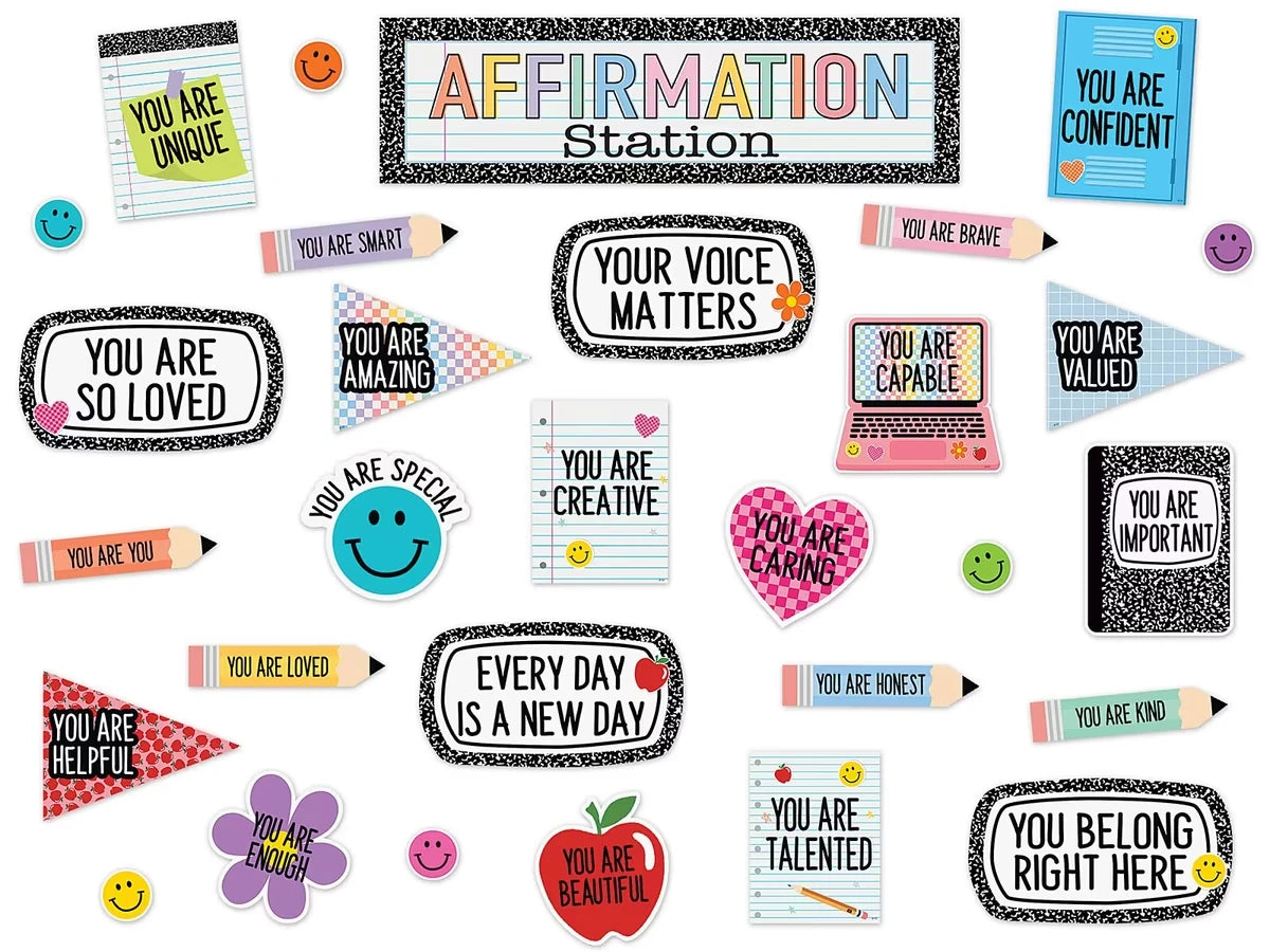 Cool for School Affirmation Station Bulletin Board Set - US 3288