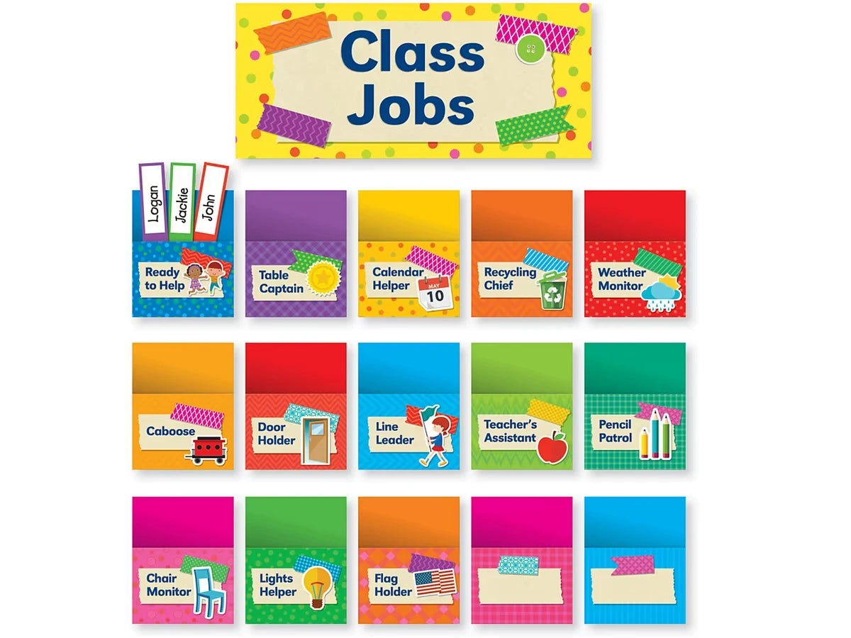 Colorful Class Jobs Bulletin Board Set - US 1813