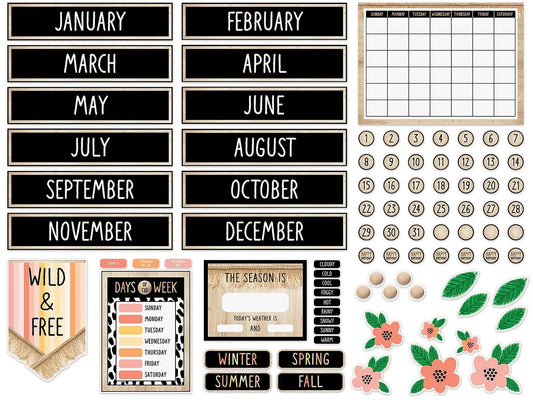 Simply Safari Calendar Bulletin Board Set - US 4089
