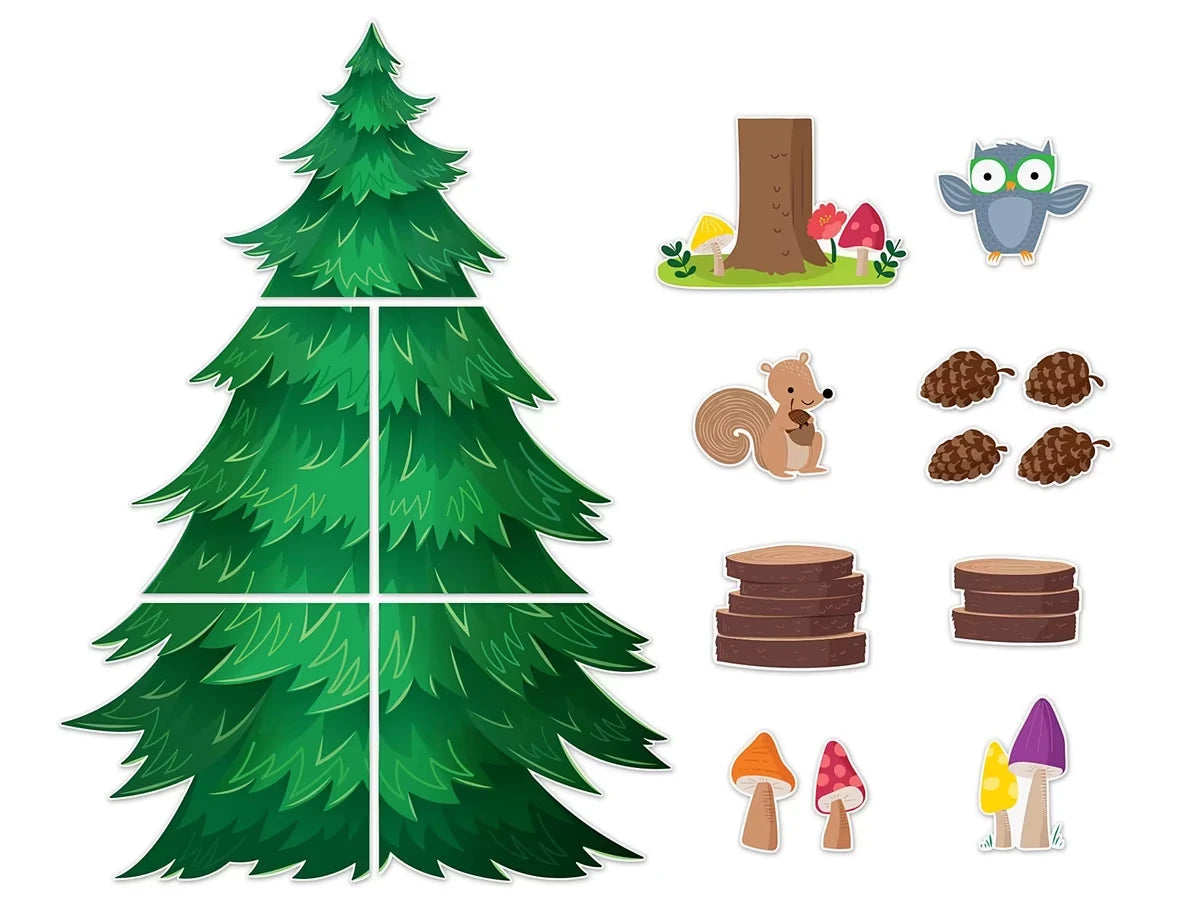 Woodland Friends Pine Tree Bulletin Board Set - US 7996