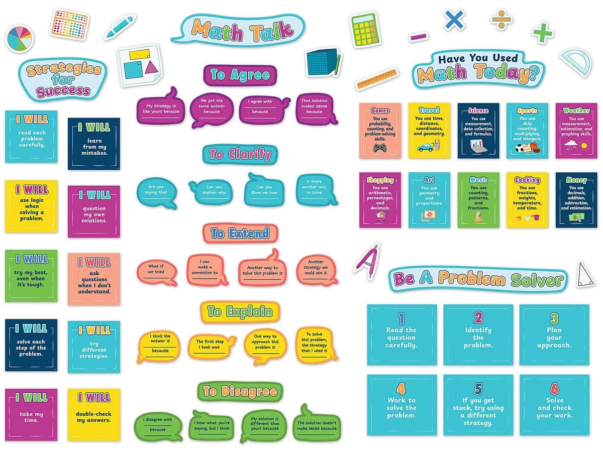 Math Talk Bulletin Board Set - US 8088