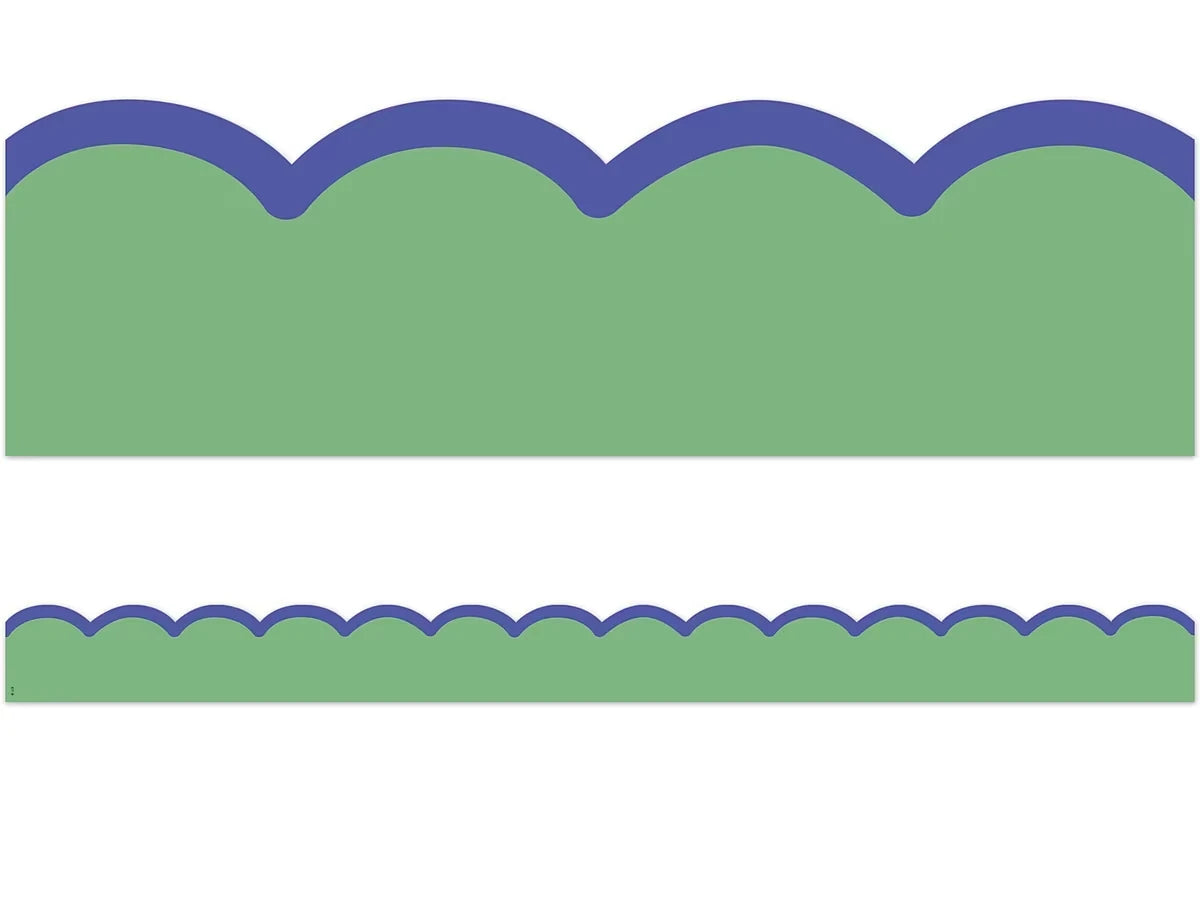Color Crush Green with Blue Scalloped Border - US 6153