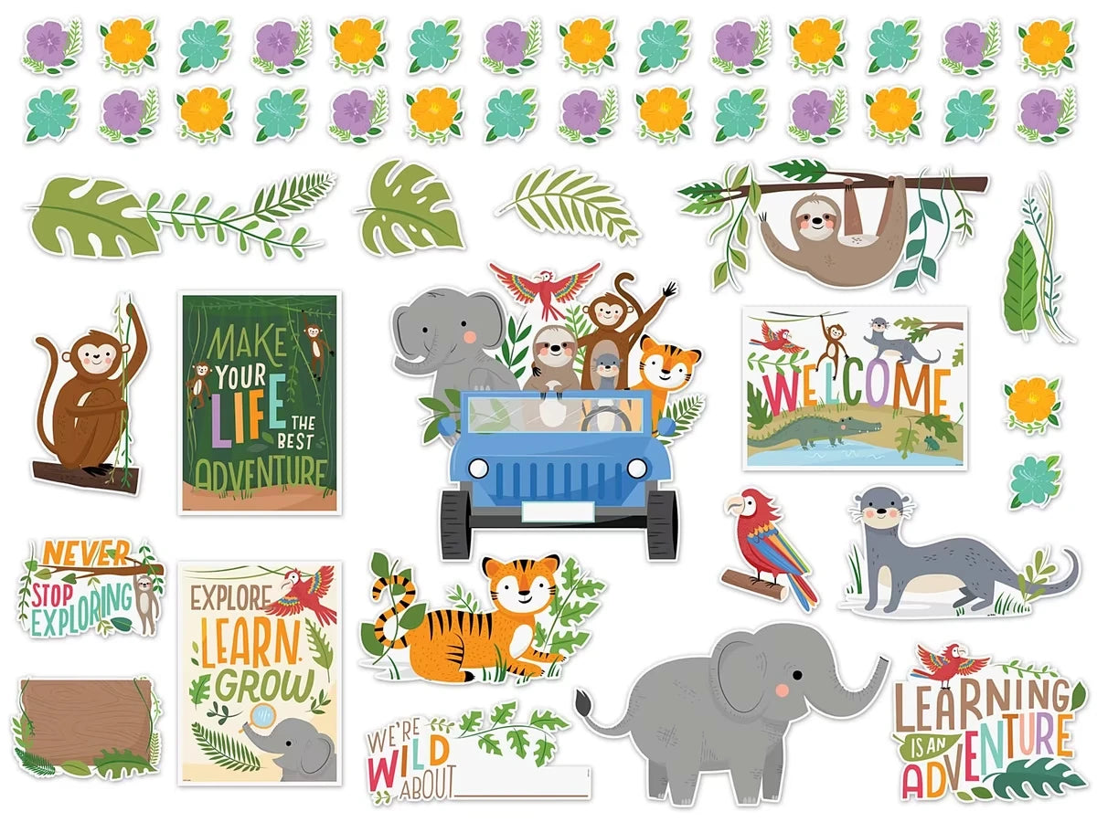 Jungle Friends Motivational Bulletin Board Set - US 9002