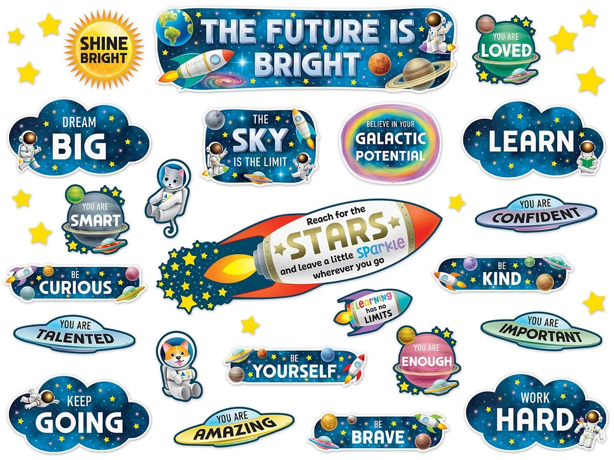 Outer Space Crew The Future Is Bright Bulletin Board Set - US 3962