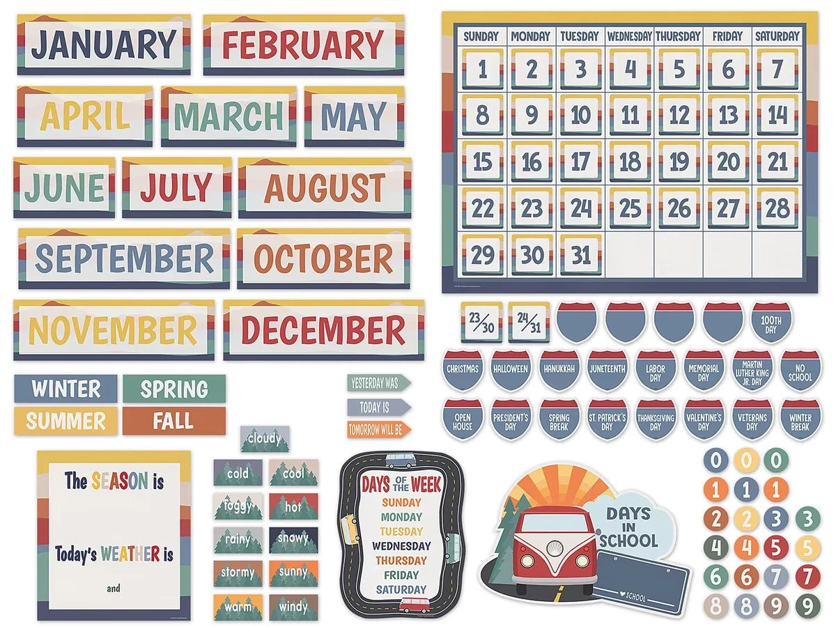 Moving Mountains Calendar Bulletin Board Set - US 9779