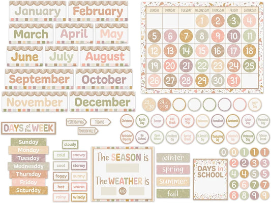 Terrazzo Tones Calendar Bulletin Board Set - US 2031