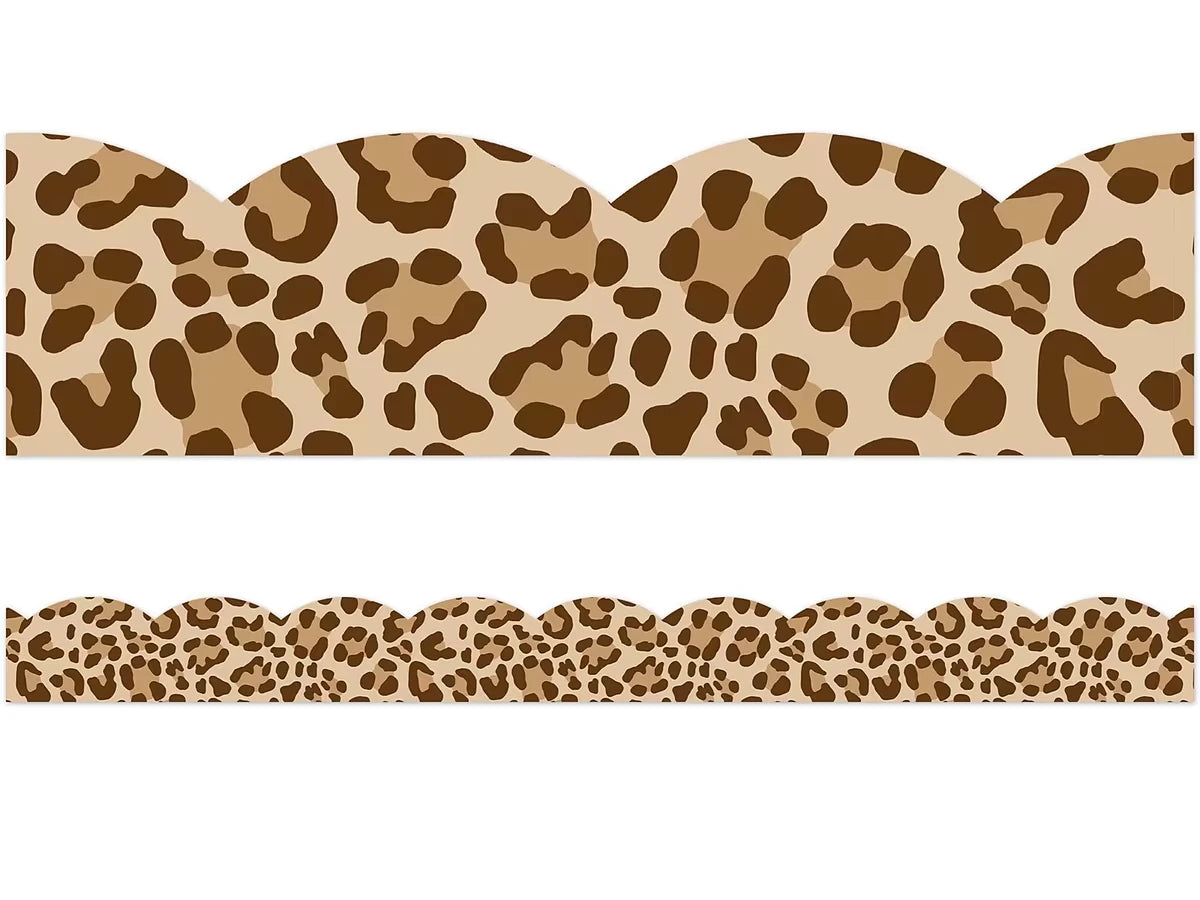 Simply Safari Leopard Print Scalloped Border - US 8497