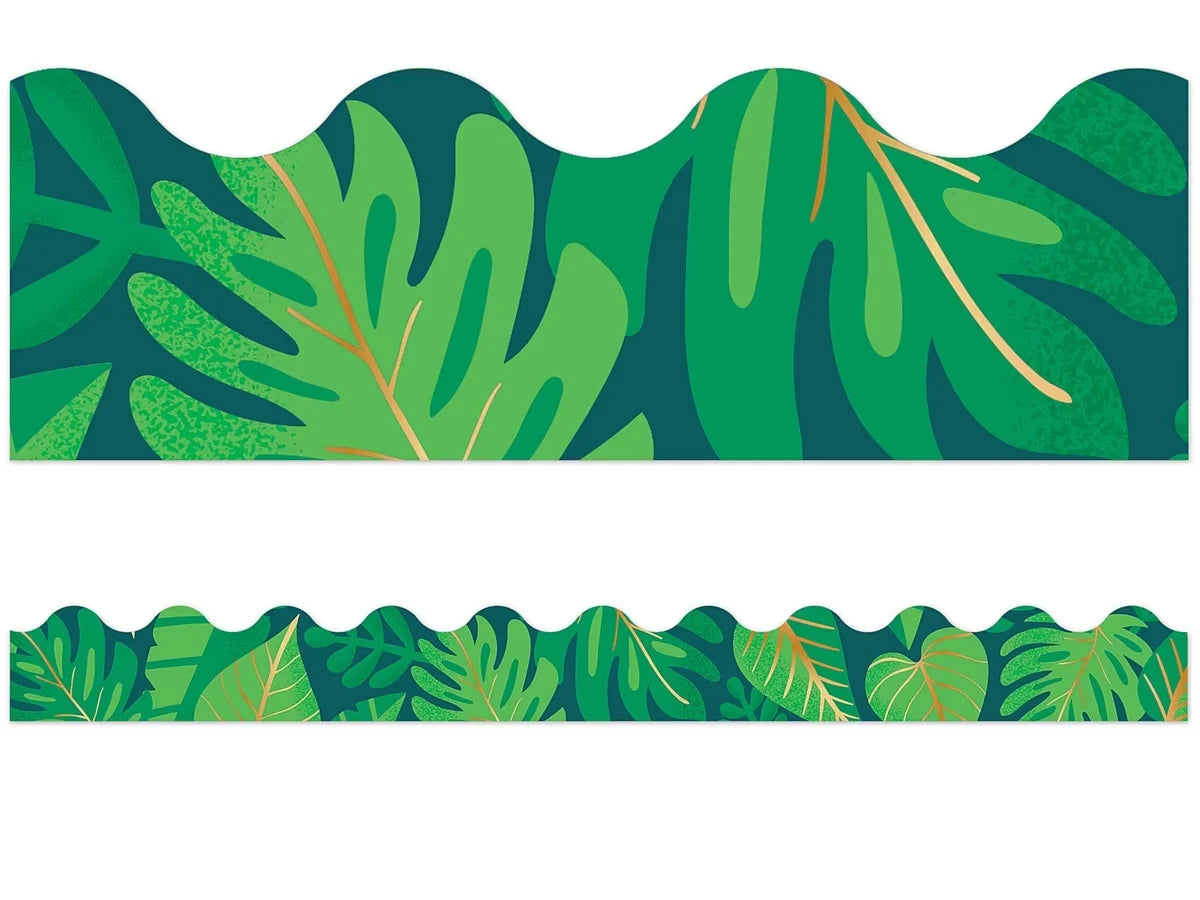 One World Tropical Leaf Scalloped Border - US 4458
