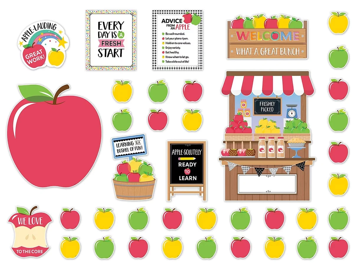 Apple Time Bulletin Board Set - US 8819