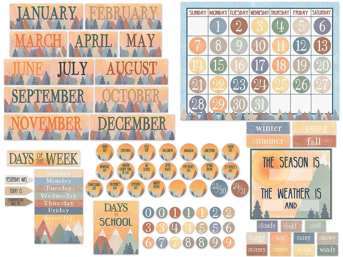 Moving Mountains Calendar Bulletin Board Set - US 1115
